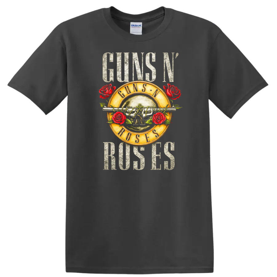 Guns N' Roses Retro Rock Album Cover Legend T Shirt - Charcoal