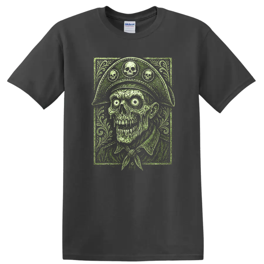 Retro Skull Heavy Metal Legend Graphic T Shirt for Rock Fans - Charcoal