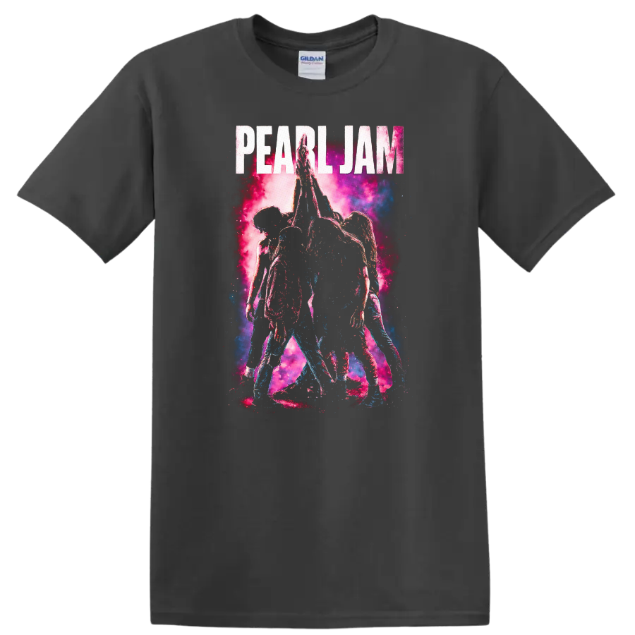 Pearl Jam Retro Rock Heavy Metal Album Style T Shirt - Charcoal