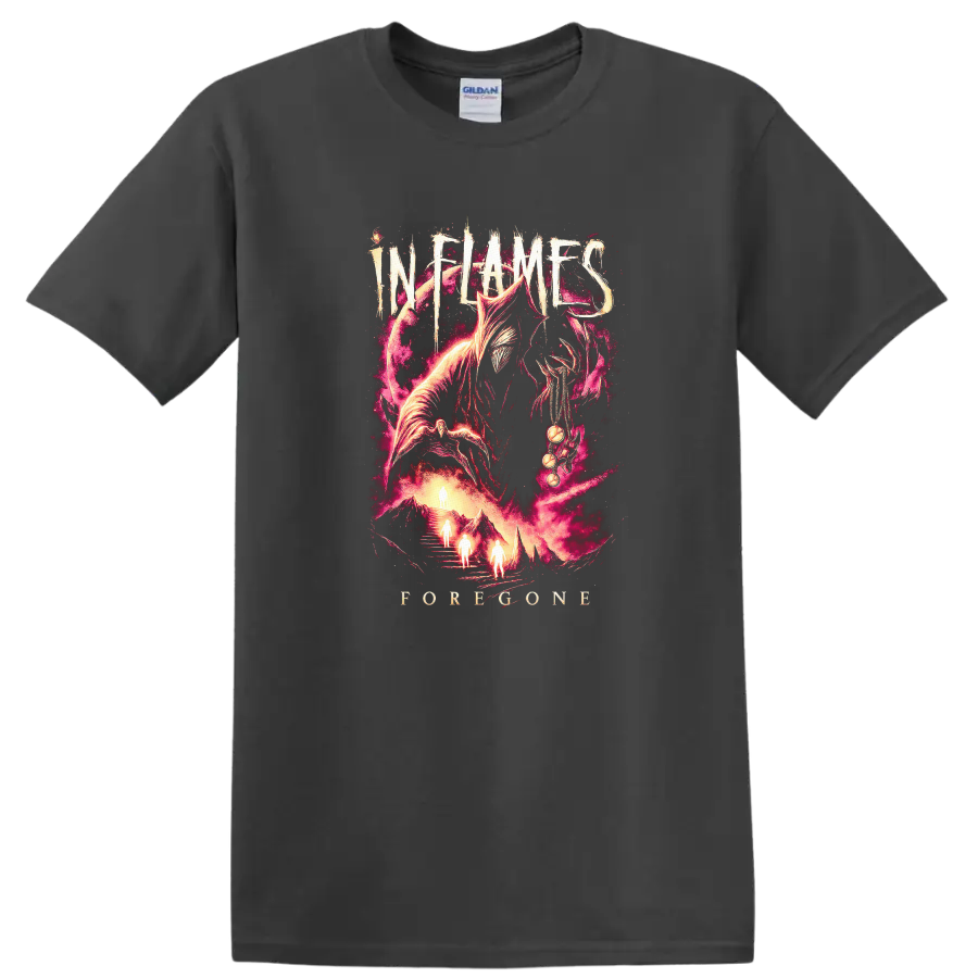 INFAMOUS Forever Retro Heavy Metal Album Art T Shirt - Charcoal