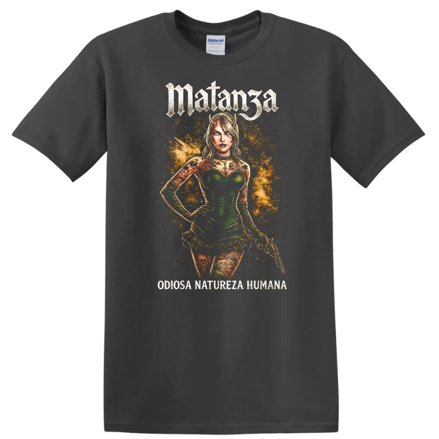 Matanga Retro Metal Album Cover Legend Art T Shirt - Charcoal