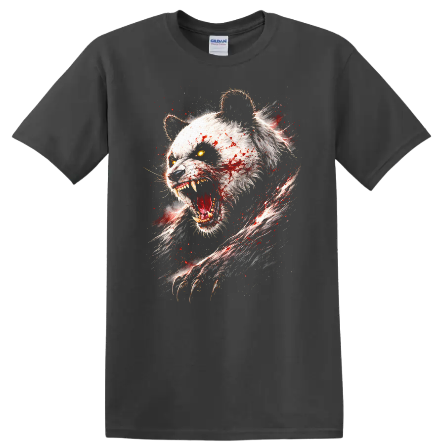 Feral White Bear Rage Splash Graphic T Shirt for Bold Animal Art Fans - Charcoal