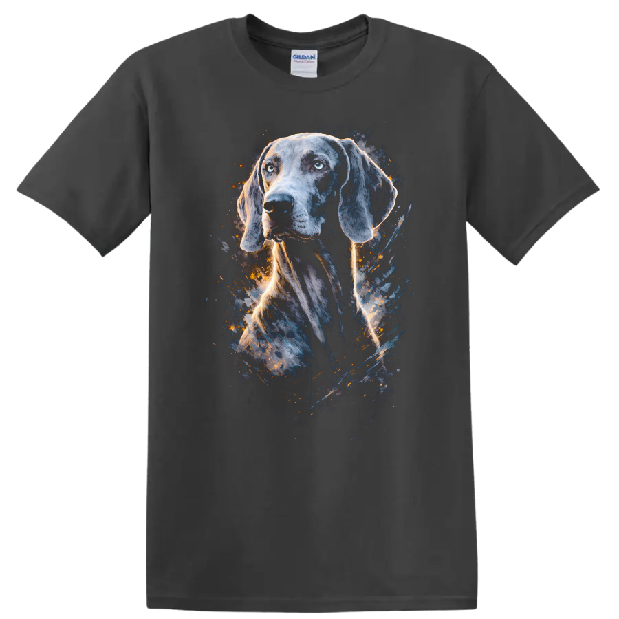 Blue Eyes German Shorthaired Pointer Watercolor Dog T Shirt - Charcoal