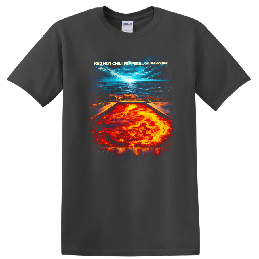 Red Hot Chili Peppers Californication Vintage T Shirt on a Charcoal T Shirt