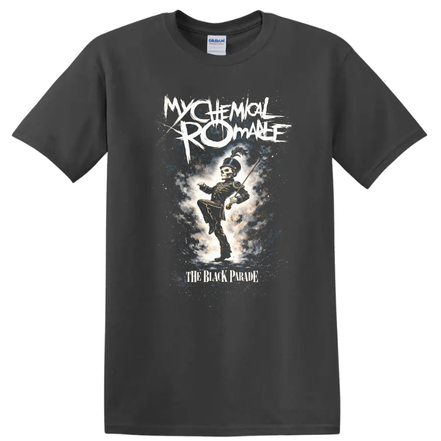 My Chemical Romance The Black Parade Vintage T Shirt on a Charcoal T Shirt
