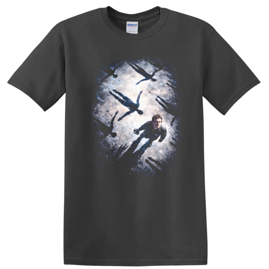 Vintage Classic Rock Album Cover Art Style T Shirt - Charcoal