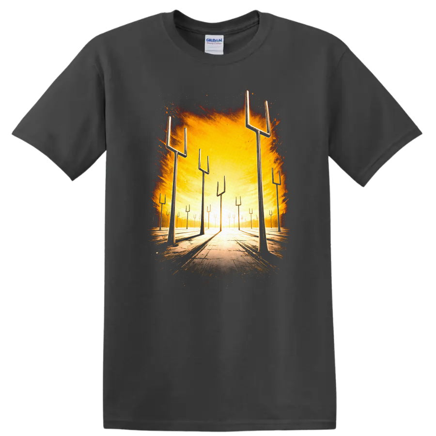 Vintage Classic Rock Album Cover Art Style T Shirt - Charcoal