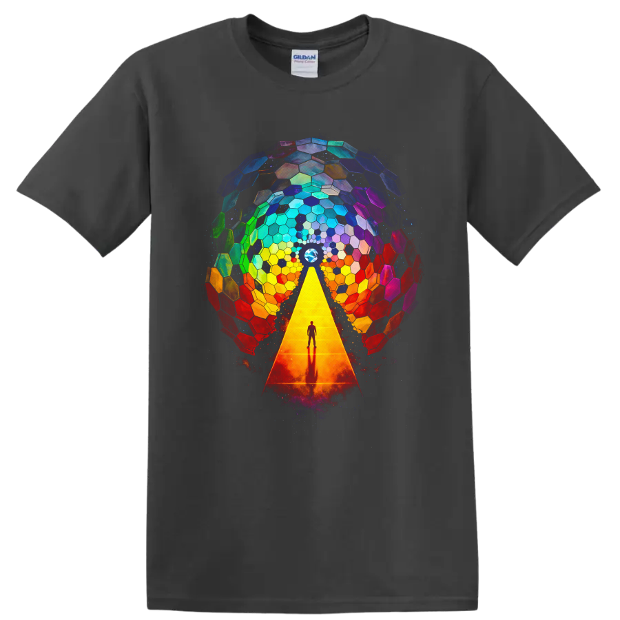 Vintage Classic Rock Album Cover Art Style T Shirt - Charcoal