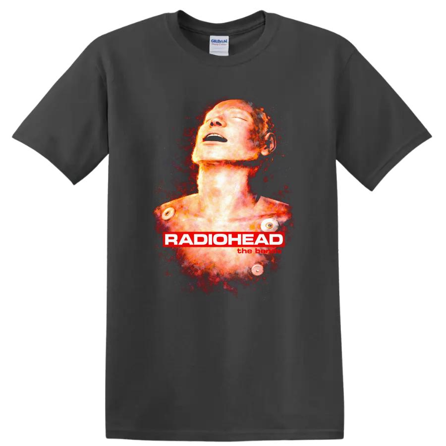 Vintage Classic Rock Album Cover Art Radiohead T Shirt - Charcoal