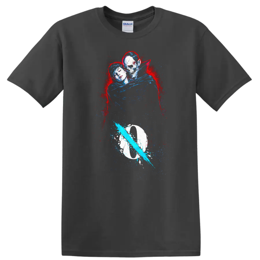 Vintage Classic Rock Album Cover Art Style T Shirt - Charcoal