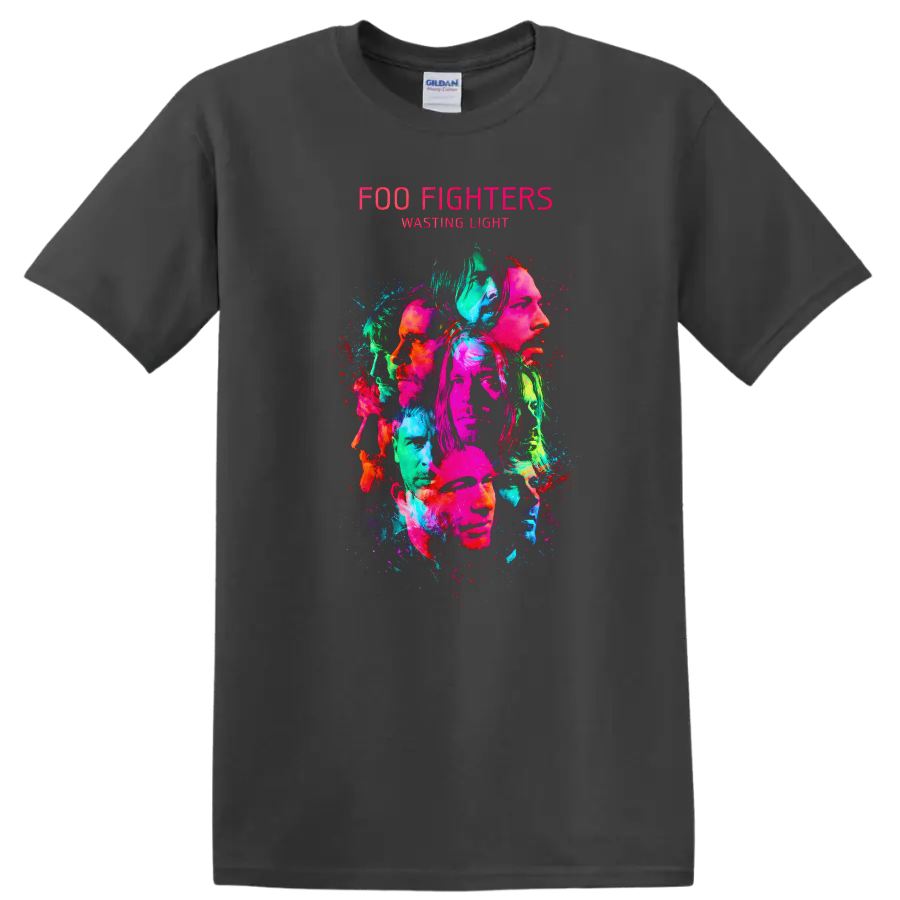 Foo Fighters Wasting Light Vintage Classic Rock T Shirt - Charcoal