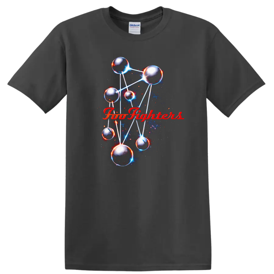 Foo Fighters Vintage Classic Rock Album Cover Art T Shirt - Charcoal