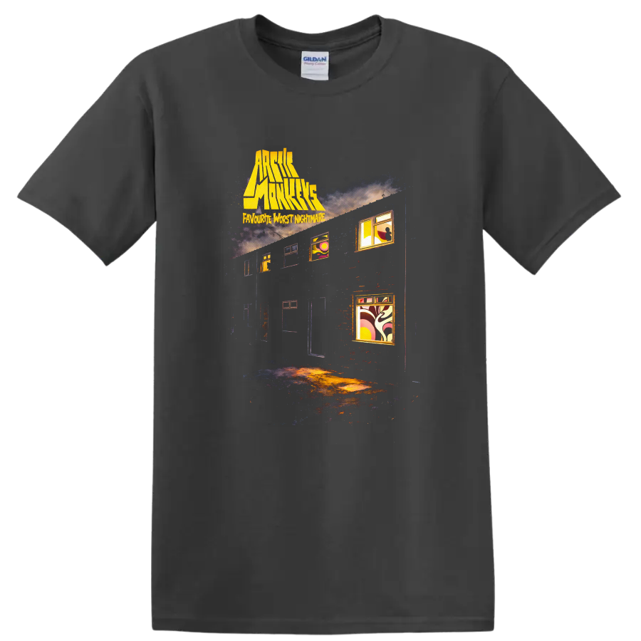 Arctic Monkeys Favourite Worst Nightmare Vintage T Shirt - Charcoal