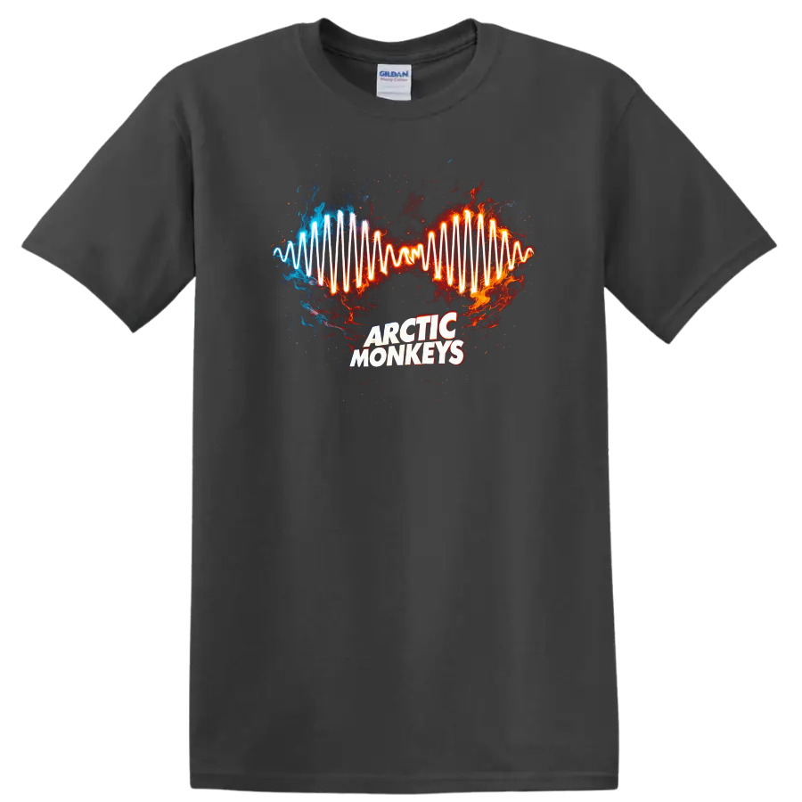 Arctic Monkeys Vintage Classic Rock Album Cover Art T Shirt - Charcoal