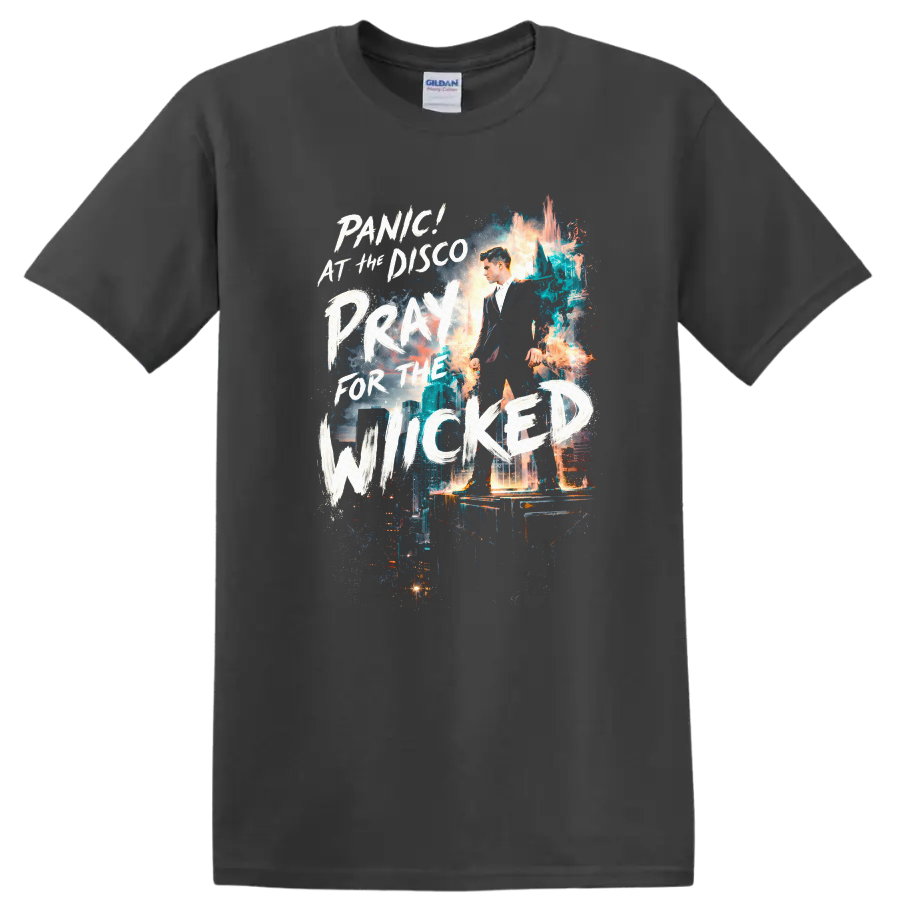 Panic! At The Disco Pray For The Wicked Vintage T Shirt - Charcoal