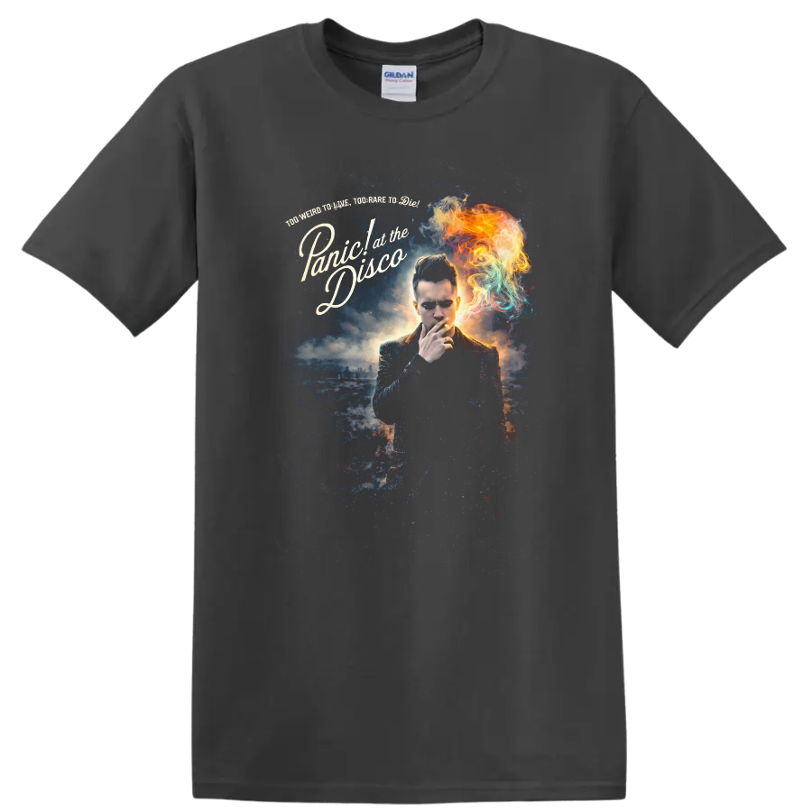 Panic! at the Disco Vintage Classic Rock Album Cover T Shirt - Charcoal