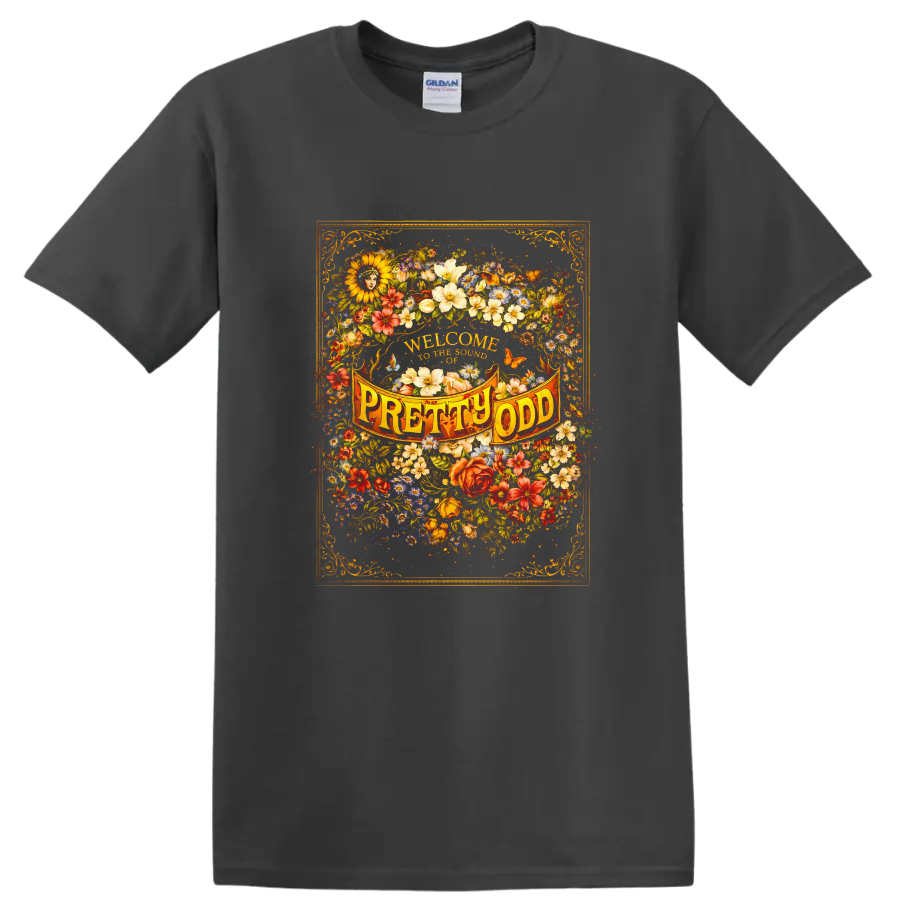Vintage Classic Rock Album Cover Art T Shirt - Pretty Odd Design - Charcoal