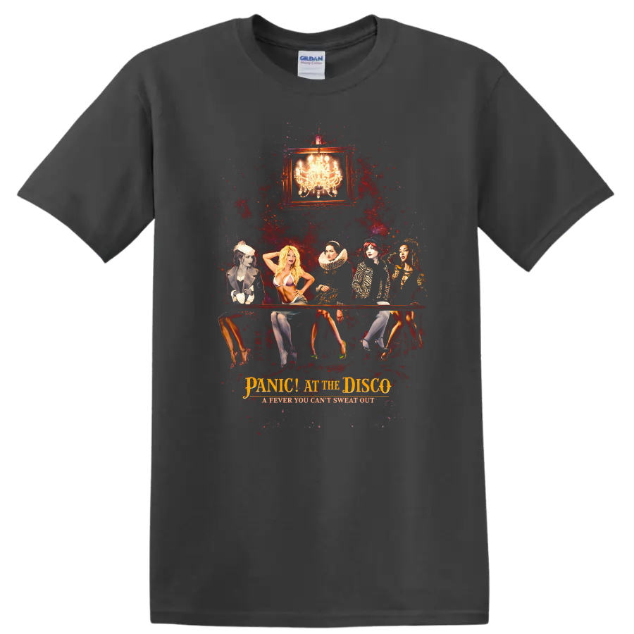 Vintage Classic Rock Album Cover Art Style T Shirt - Charcoal