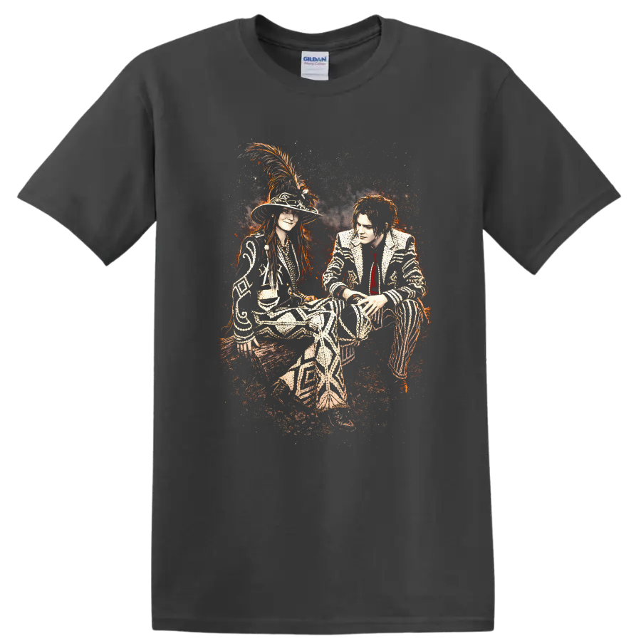 Vintage Classic Rock Album Cover Art Style T Shirt - Charcoal
