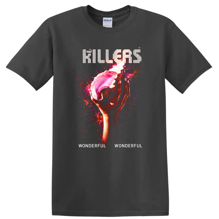 Vintage Classic Rock Album Cover Art Style T Shirt - Charcoal