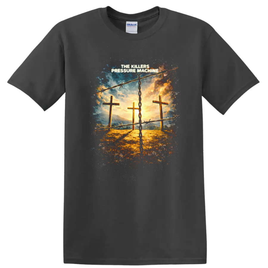 Vintage Classic Rock Album Cover Art T Shirt - Charcoal