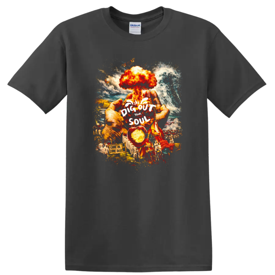 Dig Out Your Soul Vintage Classic Rock T Shirt - Charcoal