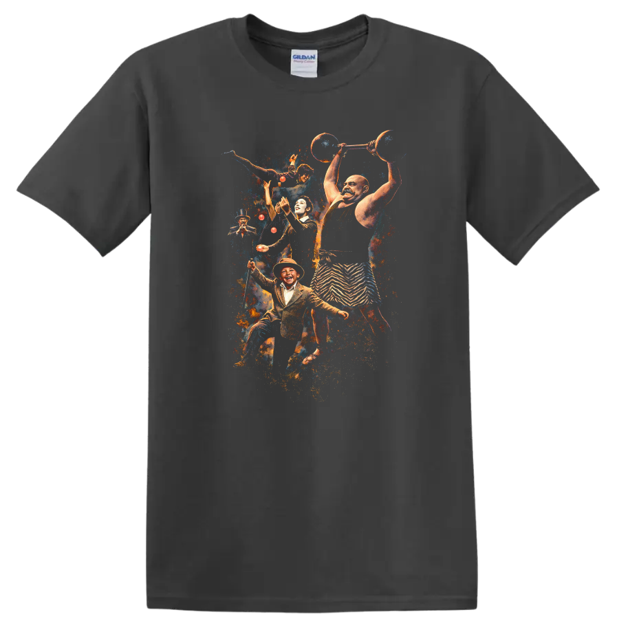 Vintage Classic Rock Album Cover Art Style T Shirt - Charcoal