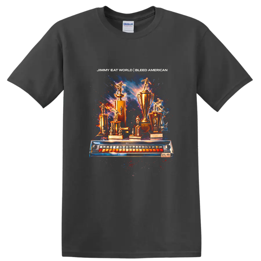 Vintage Classic Rock Album Cover Art Style T Shirt - Charcoal