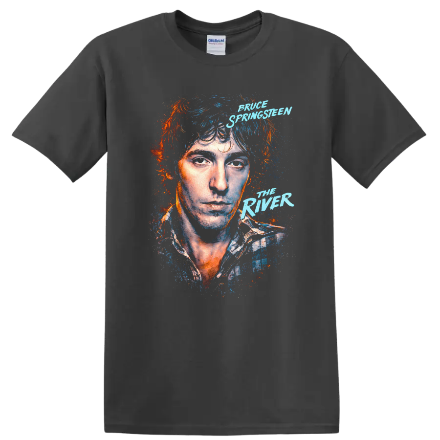 Bruce Springsteen The River Vintage Classic Rock T Shirt - Charcoal
