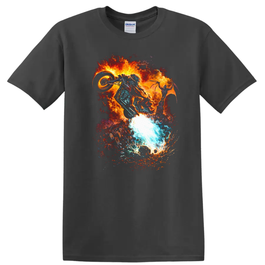 Vintage Classic Rock Album Cover Art Style T Shirt - Charcoal