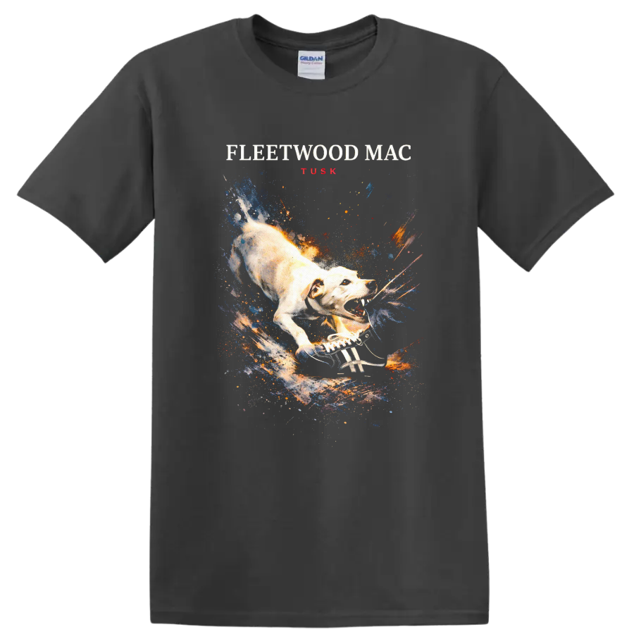 Fleetwood Mac Tusk Vintage Classic Rock Album Cover Art T Shirt - Charcoal