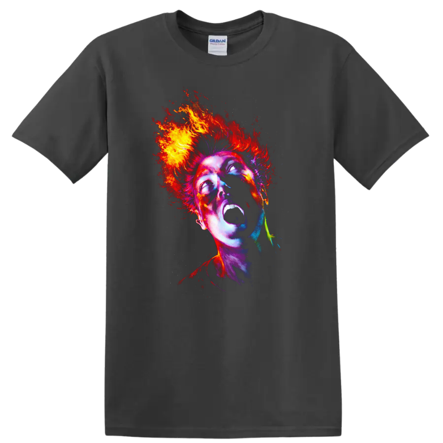 Vintage Classic Rock Album Cover Art Style T Shirt - Charcoal