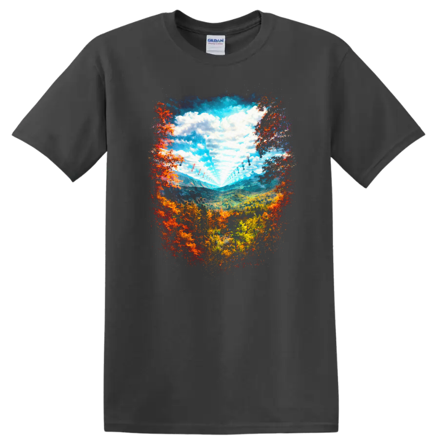 Vintage Classic Rock Album Cover Art Style T Shirt - Charcoal