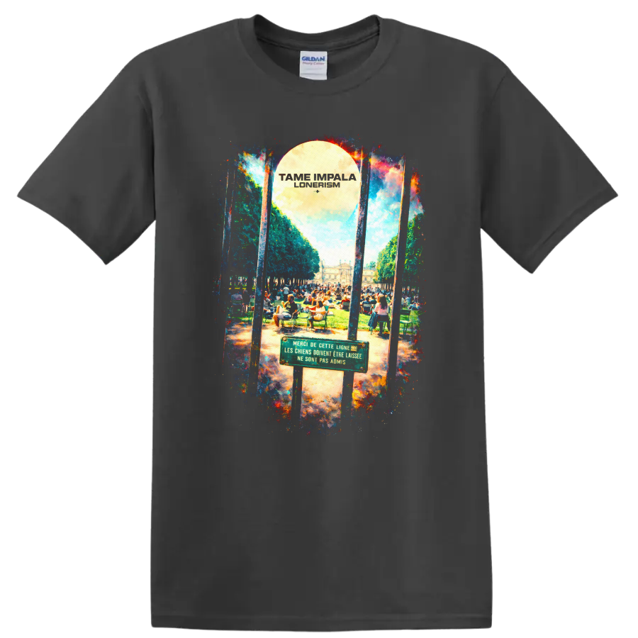 Tame Impala Lonerism Vintage Classic Rock T Shirt - Charcoal