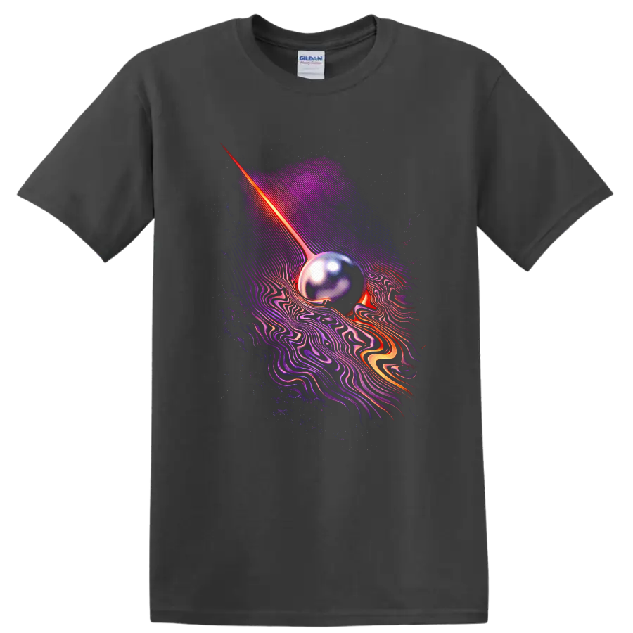 Vintage Classic Rock Album Cover Art Style T Shirt - Charcoal