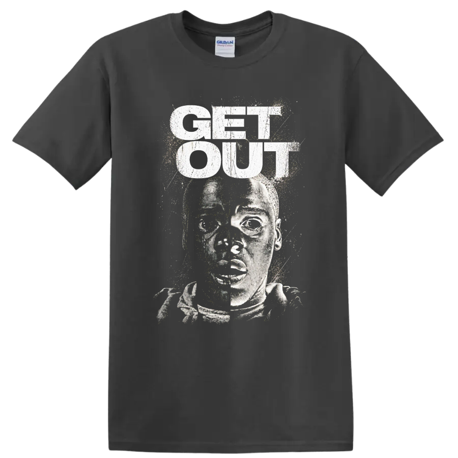 Vintage Cult Movie Character Portrait T Shirt on a Charcoal T Shirt