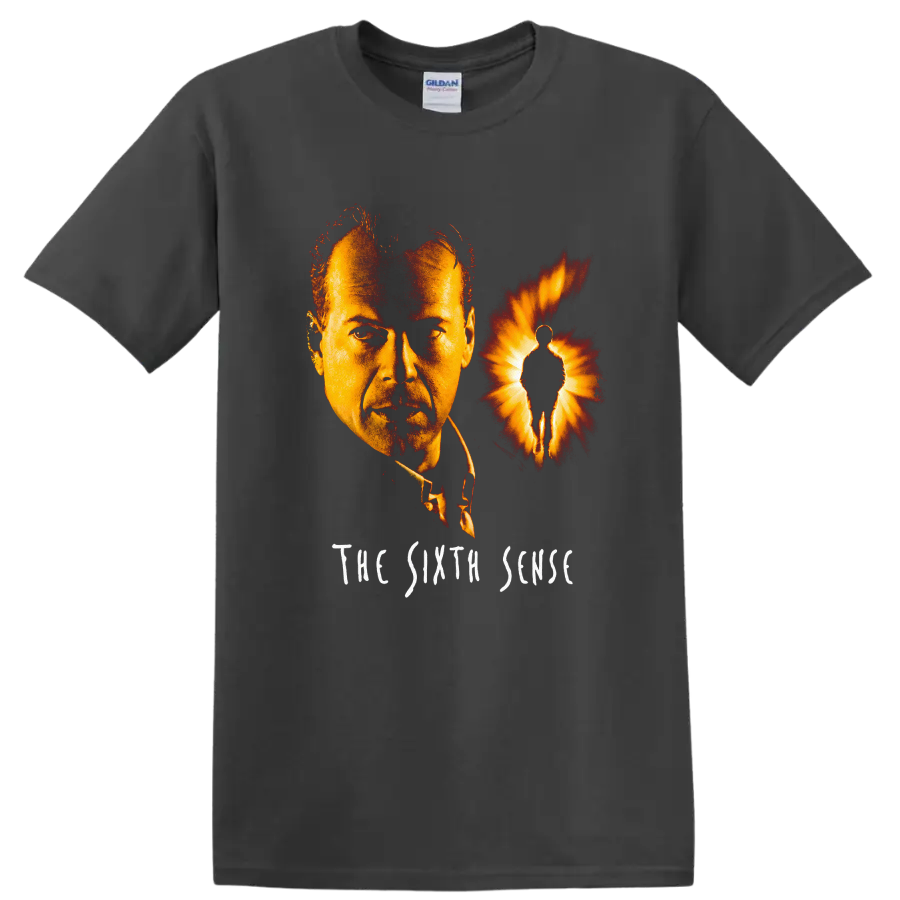 Vintage Cult Movie Character Portrait T Shirt on a Charcoal T Shirt