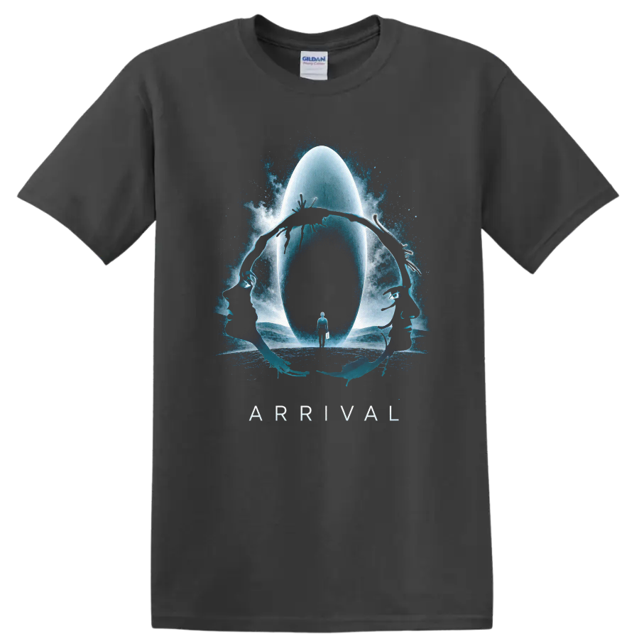 Vintage Cult Movie Character Portrait T Shirt on a Charcoal T Shirt