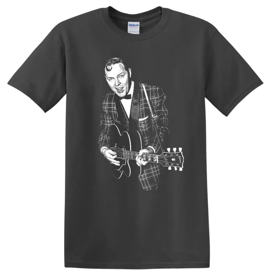 Bill Haley & His Comets Rock Legends T Shirt Classic Music Tribute - Charcoal