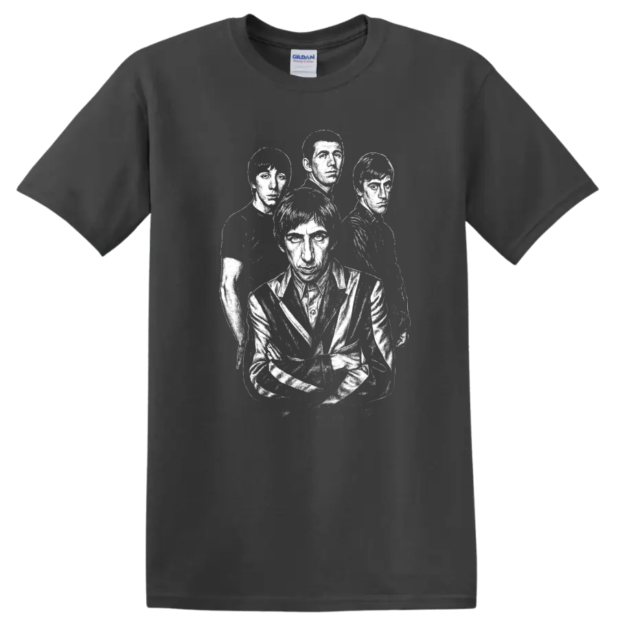 Scott Walker The Walker Brothers Rock Legends Tribute T Shirt - Charcoal