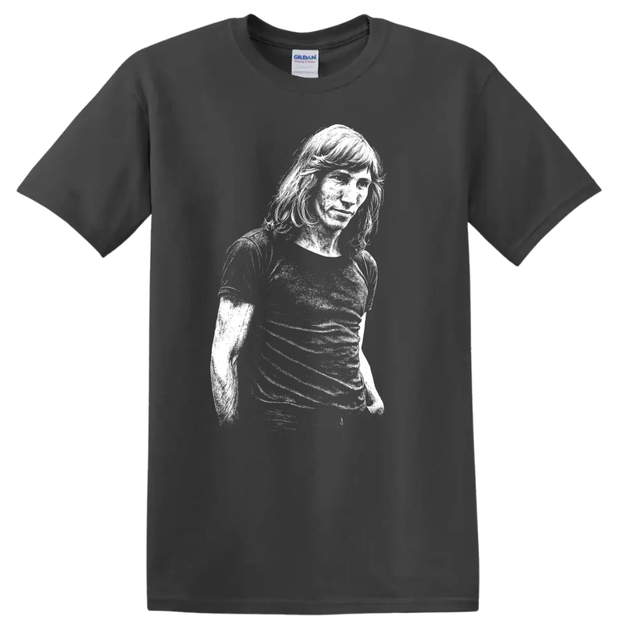 Roger Waters Pink Floyd Rock Legends Portrait T Shirt - Charcoal