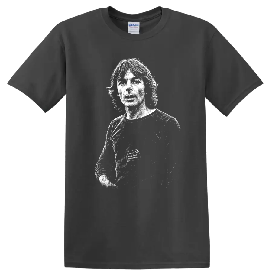 Richard Wright Pink Floyd Rock Legends Portrait T Shirt - Charcoal