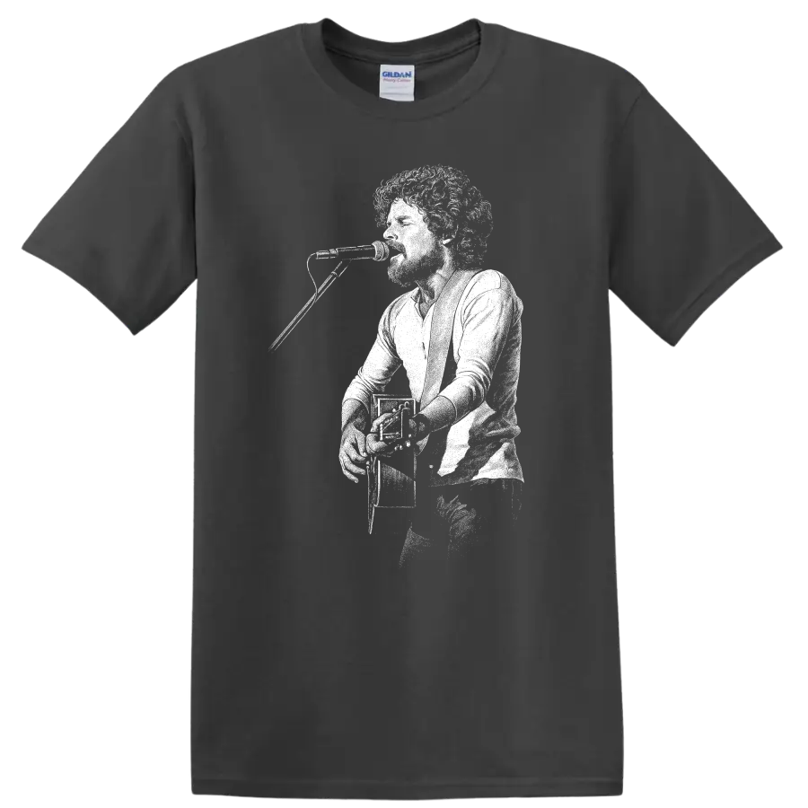 Don Henley Eagles Rock Legends Portrait T Shirt for Classic Music Fans - Charcoal