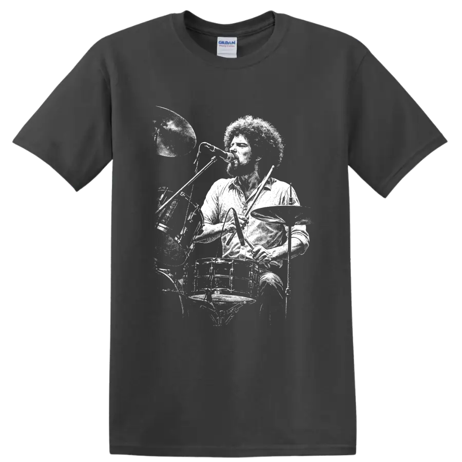 Don Henley Eagles Rock Legends Portrait T Shirt for Classic Rock Fans - Charcoal
