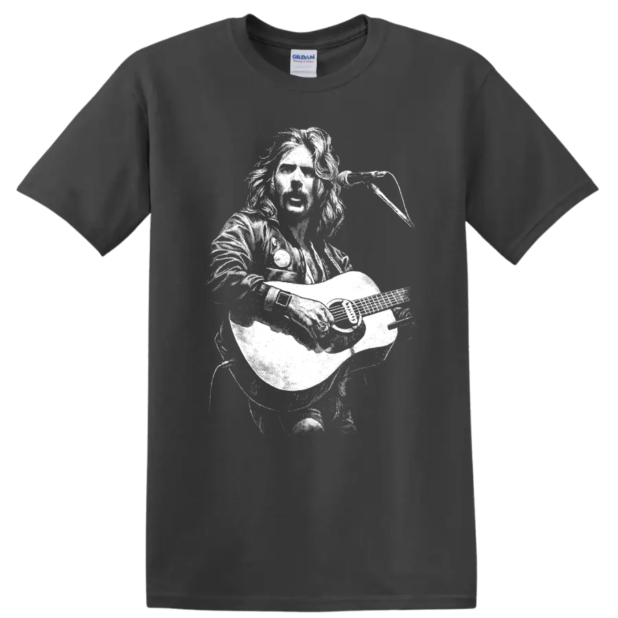 Glenn Frey Eagles Rock Legends Tribute T Shirt Classic Music Fan Tee - Charcoal