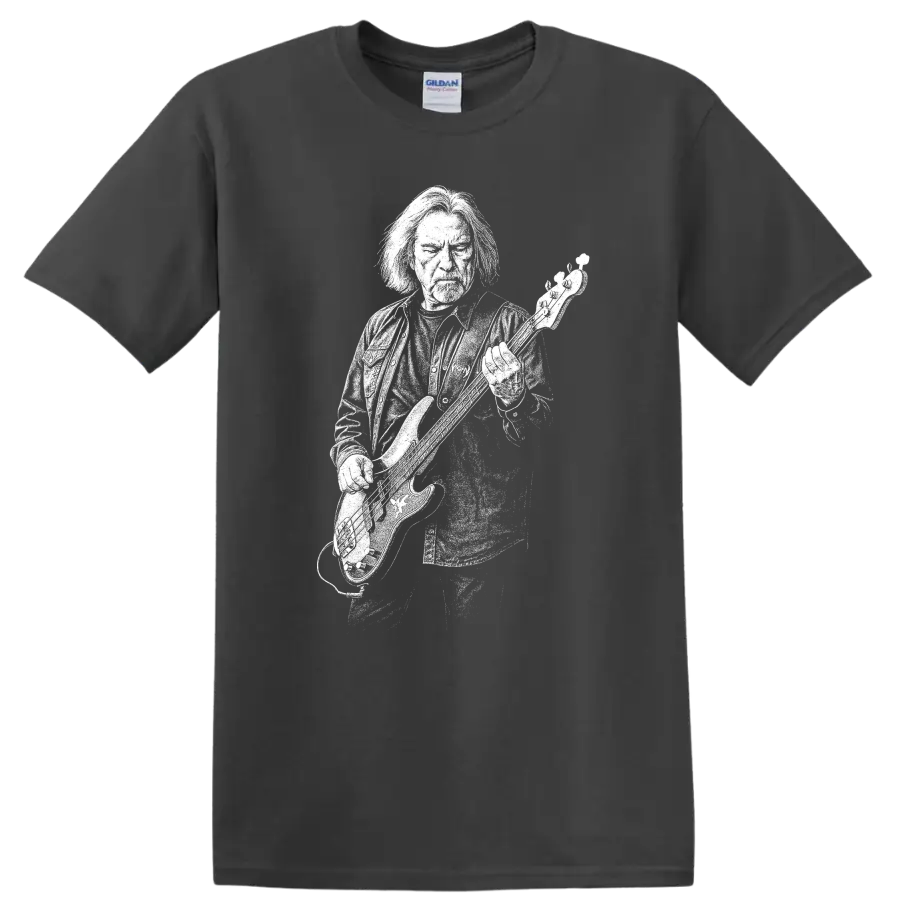 Geezer Butler Black Sabbath Rock Legends T Shirt Vintage Music Fan Tee - Charcoal
