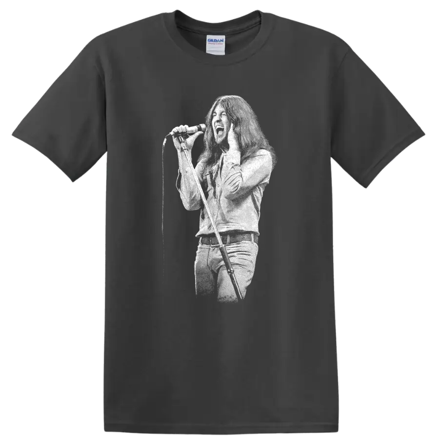 Ian Gillan Deep Purple Rock Legends Tribute T Shirt for Classic Fans - Charcoal