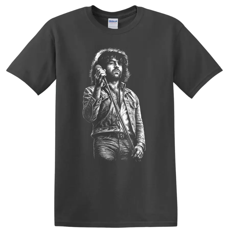 Ian Gillan Deep Purple Rock Legends T Shirt for Classic Rock Fans - Charcoal