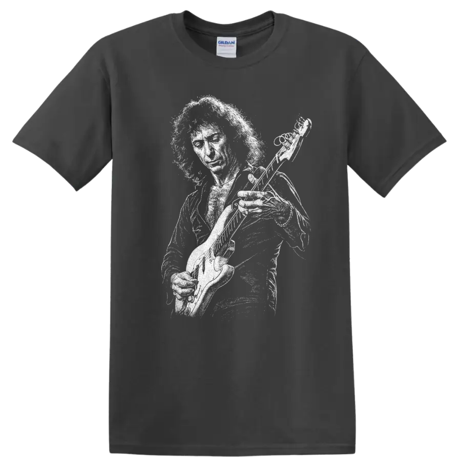 Ritchie Blackmore Deep Purple Rainbow Rock Legends T Shirt - Charcoal