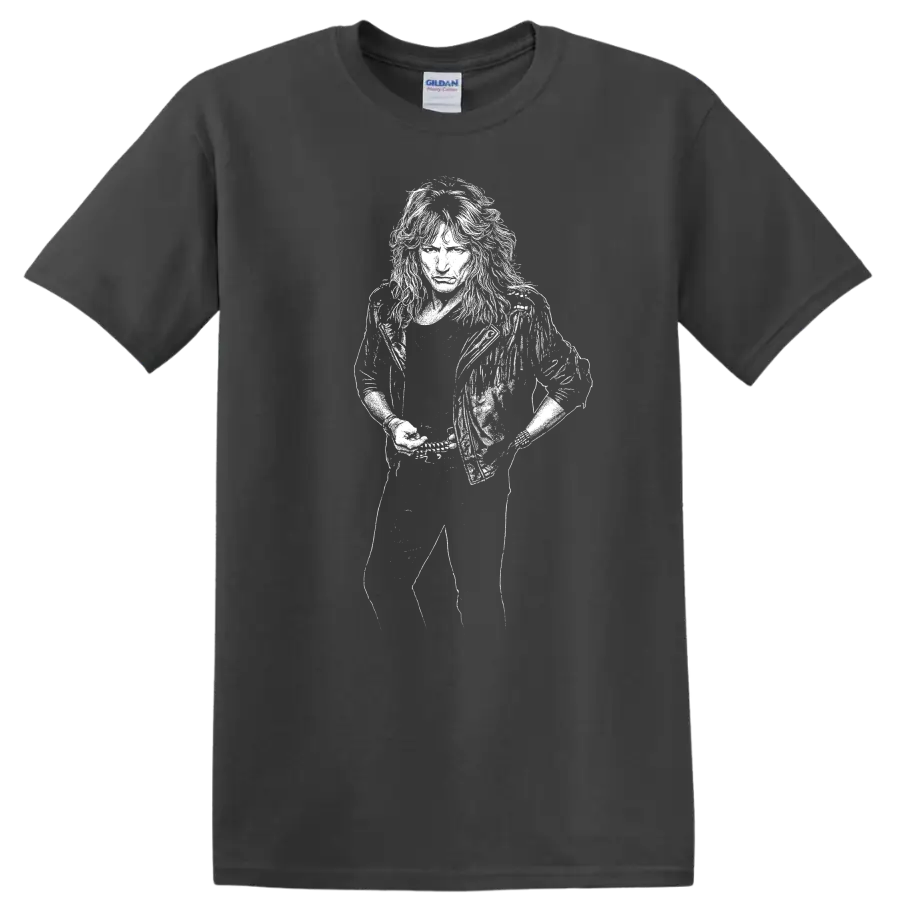 Rock Legends David Coverdale Whitesnake Deep Purple Tribute T Shirt - Charcoal